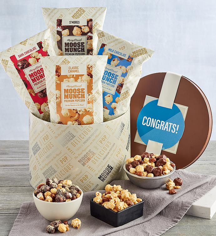 "Congratulations" Moose Munch® Premium Popcorn Tin
